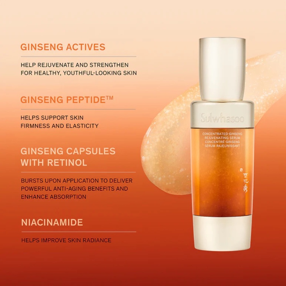 NWT Sulwhasoo Concentrated Ginseng Rejuvenating Serum 30mL BRAND NEW - Picture 4 of 5